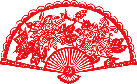Auspicious paper cut patternsのイラスト素材