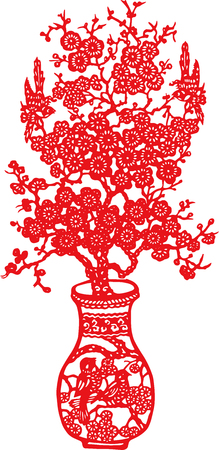 Auspicious paper cut patternsのイラスト素材