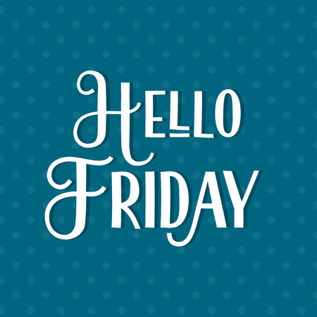 Hello Friday phrase message. Vector lettering textのイラスト素材
