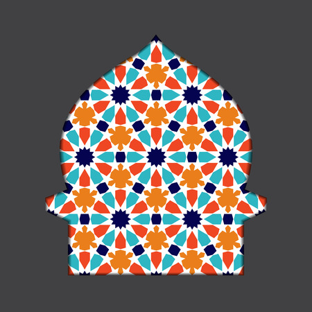Islamic ramadan greeting card. Islamic Ramadan decoration. Islamic mosque vector illustration. Ramadan templateのイラスト素材