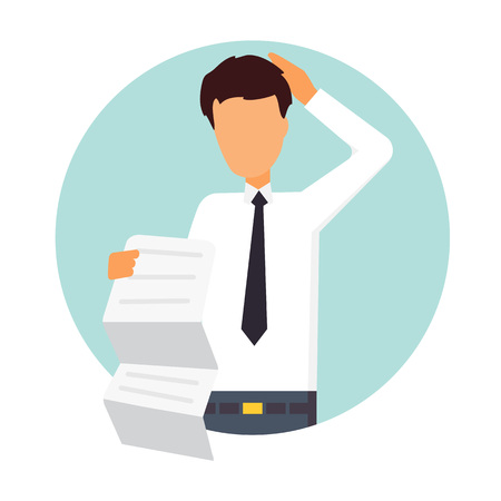 A lot of all bills, debts. Business vectorのイラスト素材