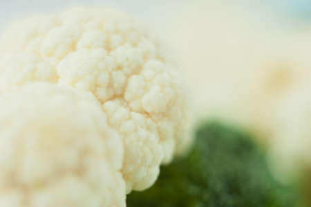 Cabbage, Broccoli and cauliflower. Vegetables close-up. Macro photo.の写真素材