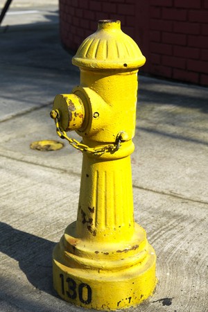 Water faucet for fire, in the city of Santiago, chili.の写真素材