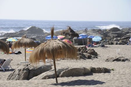 Beach, mantencillo  Viña del mar Chileのeditorial素材