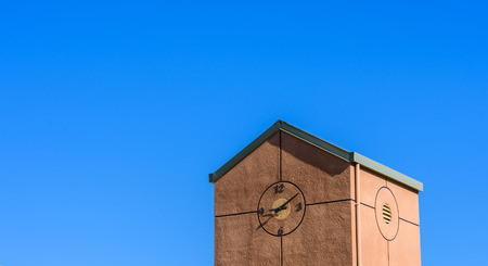 Clock tower on a clear morningの写真素材