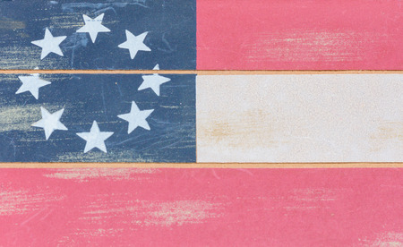 Wood old style USA flagの写真素材