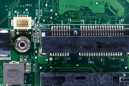 Connections on laptop motherboard