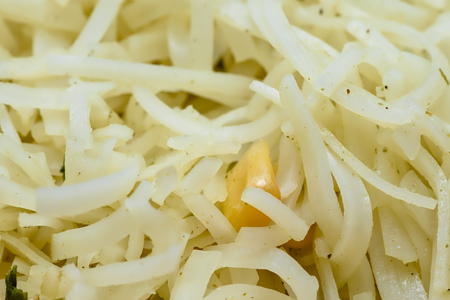 Macro noodles with cornの写真素材