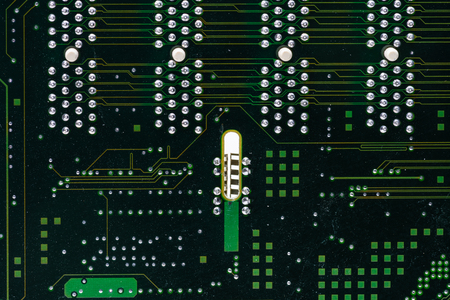 Circuit board from old desktop computerの写真素材