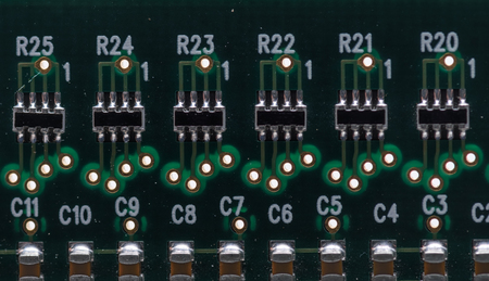 Macro computer chipの写真素材