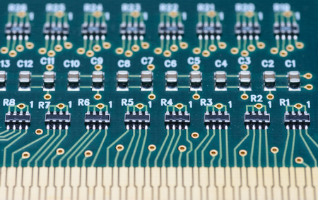 Macro memory chipの写真素材