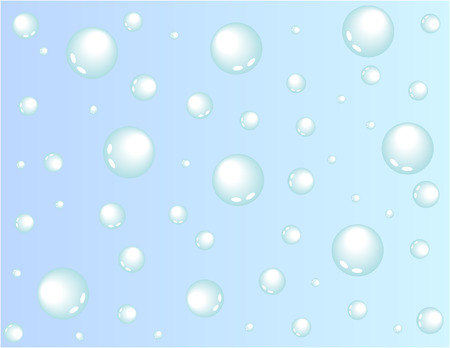 Blue bubbles on a gradient background on a white backgroundのイラスト素材