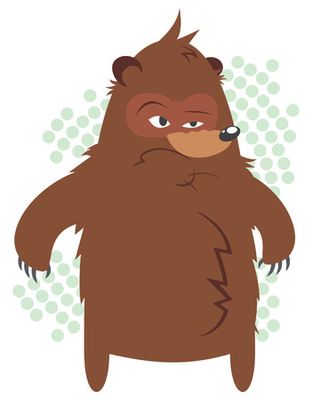 Angry fat bearのイラスト素材
