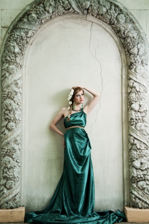 Antiquity  Portrait of attractive beautiful girl in the image ofの写真素材