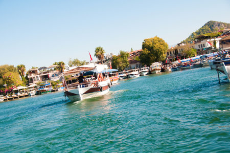 Turkey, a boat trip on the river Dalyanのeditorial素材