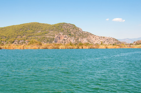 Mountain at the river, Turkish landscape.の写真素材