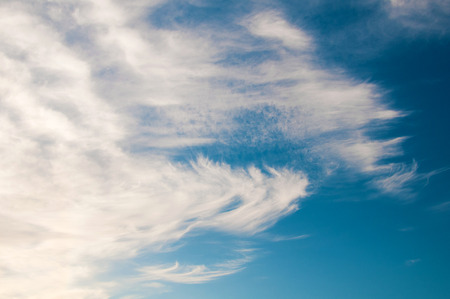 Heaven  - blue sky, beautiful white clouds, sunshine