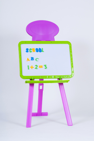 Magnetic board with abacus isolated on white - renderingの写真素材