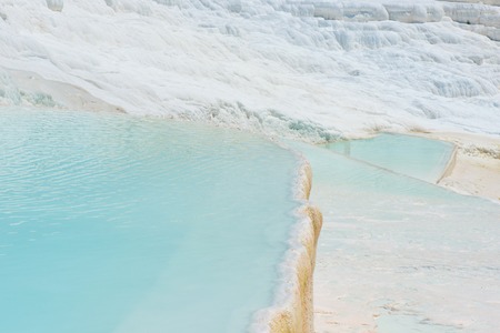 Pamukkale, natural site in Denizli Province in southwestern Turkey.の写真素材