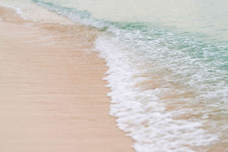 Close-up of the Caribbean coast, paradise white sand and blue sea of the Dominican Republic. high quality photoの写真素材