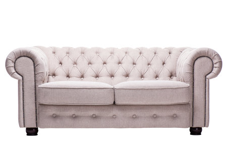 Sofa isolated on white background. Clipping path included.の写真素材