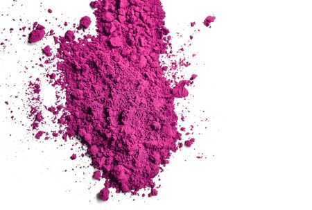 pink or magenta Powder, Makeup Blush Powder isolated on white backgroundの写真素材