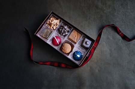 chocolate gift set box, valentine chocolateの写真素材