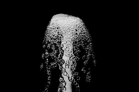 water splash isolated on the black background