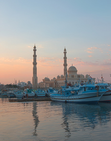 Hurgada, Egypt beautiful view of fishermanのeditorial素材