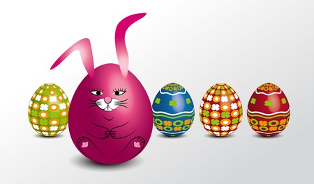 Easter greeting card editable illustrationのイラスト素材