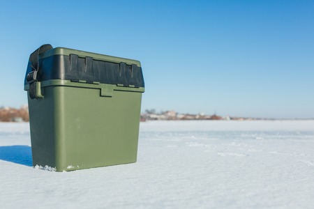 Fishing gear for winter fishing, fishing boerの写真素材