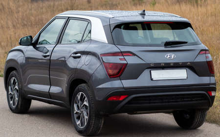 Grodno, Belarus - 06/11/2021: Hyundai Creta 2021 Car (Hyundai IX25)のeditorial素材