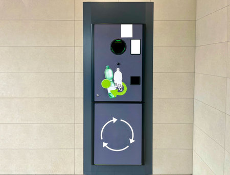 Vending machine for plastic bottles. Reversible Vending Machine for Plastic Waste Recycling