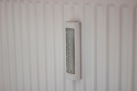 Adjusting the radiator temperature using a thermostat in an apartment with central heating