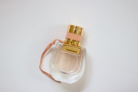 Poznan, Poland - 14/07/2024: Elegant Chloe Nomade Eau de Parfum in an elegant bottleのeditorial素材