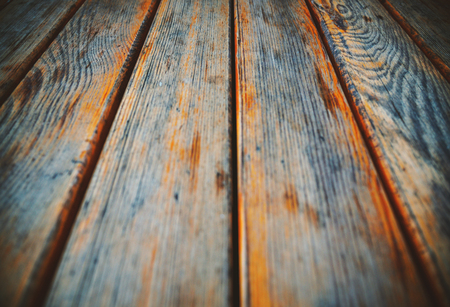 Impressive old wooden surface prospect. Oldest style photo. Small depth of sharpness