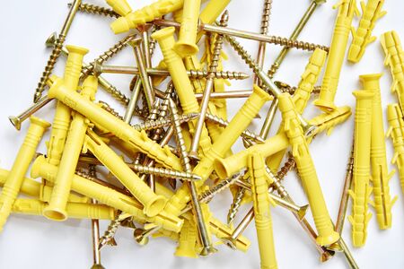 Plastic anchor and dowels for repairの写真素材