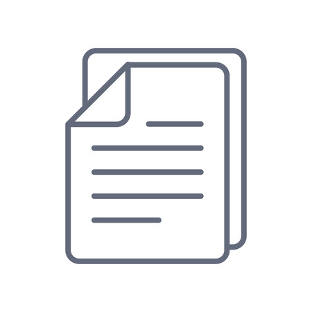 Documents icon stock vector illustration flat design. Vector icon on white backgroundのイラスト素材