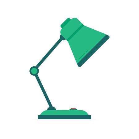 Table lamp icon, flat design style. Desk lamp modern vector illustration. EPS 10. Vector Illustrationのイラスト素材
