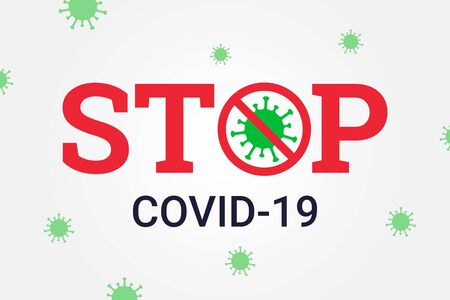 Stop coronavirus. Coronavirus outbreak . The fight against coronavirus. The danger of coronavirus and the risk to public health. Pandemic medical concept with dangerous cells. Vector.のイラスト素材
