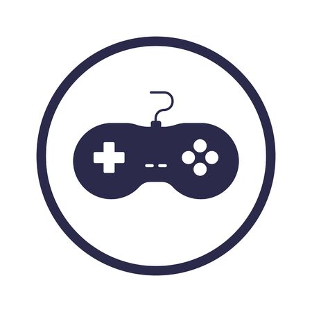 Antique gamepad glyph icon vector on white background. Flat vector antique gamepad icon symbol sign...