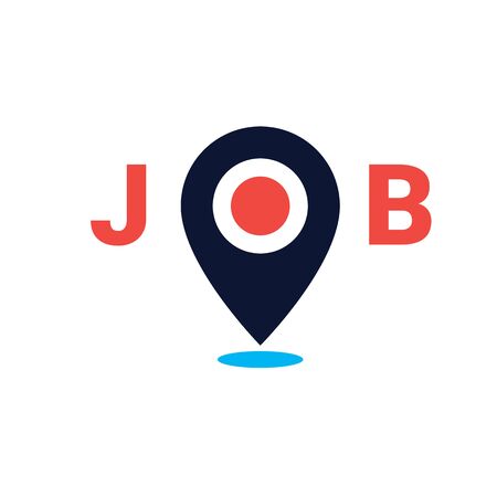 job map maker, flat design best vector icon on white backgroundのイラスト素材