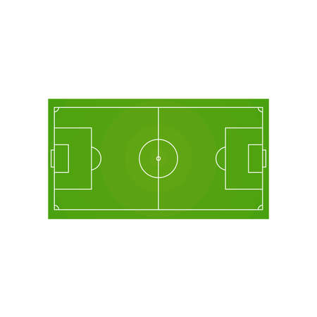 Football field top view, side view, perspectiveのイラスト素材