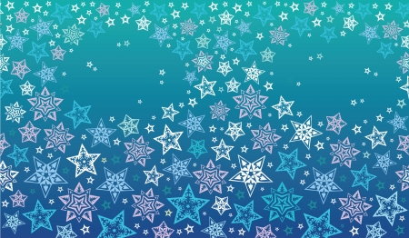 winter ornament with stars on a blue backgroundのイラスト素材