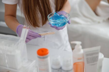 Woman in cosmetology centerの写真素材