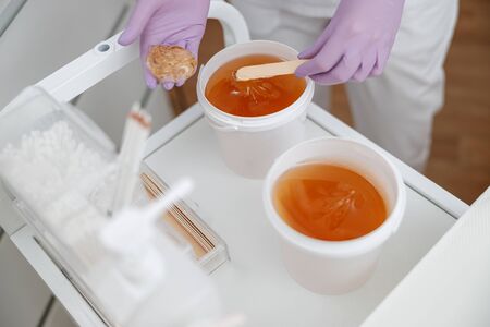 Woman in cosmetology centerの写真素材