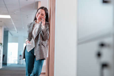 Asian woman working in IT office