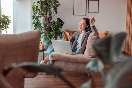 Asian woman working in IT office