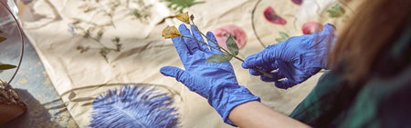 Flourist shop with different kinds of dryed flowersの写真素材