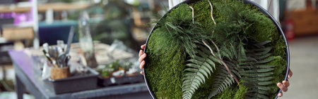 Flourist shop with different kinds of dryed flowersの写真素材